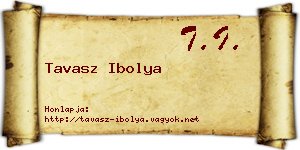 Tavasz Ibolya névjegykártya
